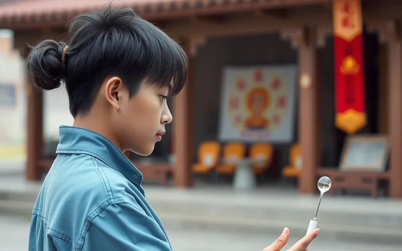 Cảnh quán cà phê yên tĩnh trong mưa nhẹ